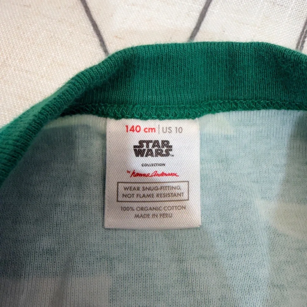 Hanna Andersson Star Wars Grogu Baby Yoda Pajamas Organic Cotton Green Set US 10